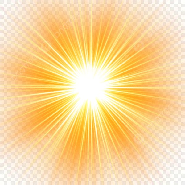 Солнце на прозрачном фоне