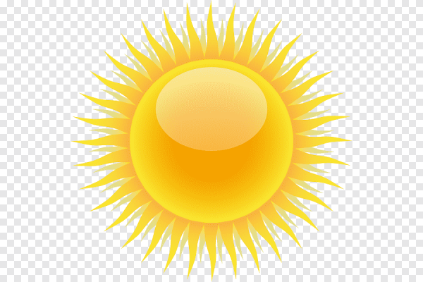 Солнце на прозрачном фоне