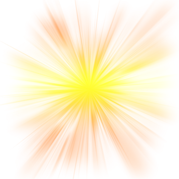 Солнечные лучи на прозрачном фоне