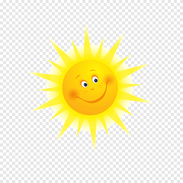 Солнце картинка для детей на прозрачном фоне