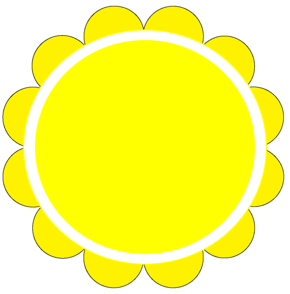 Желтая круглая рамка