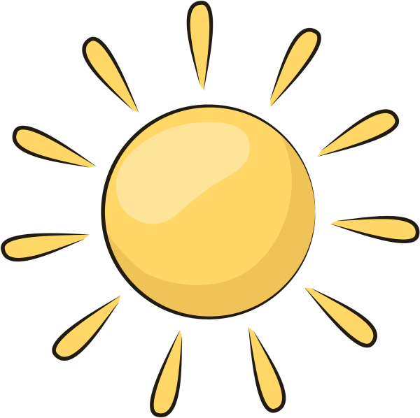 Солнышко на белом фоне