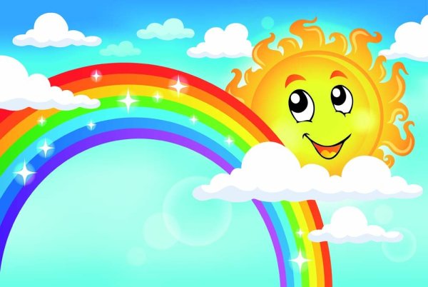 Солнце улыбается Радуга