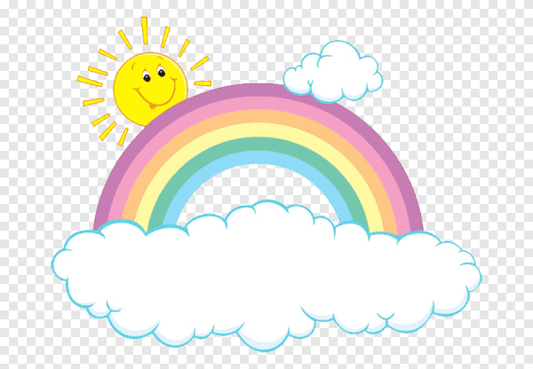 Радуга туча и солнце