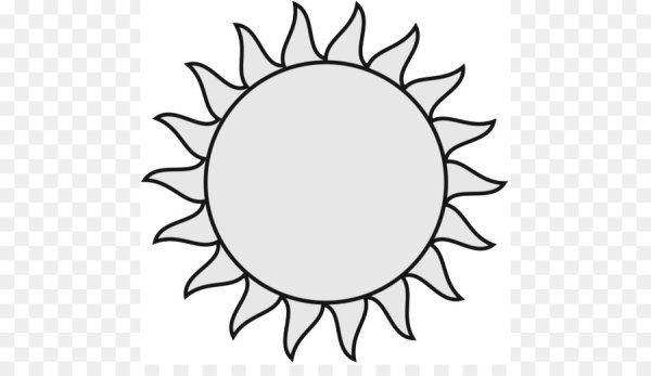 Солнце контурный рисунок