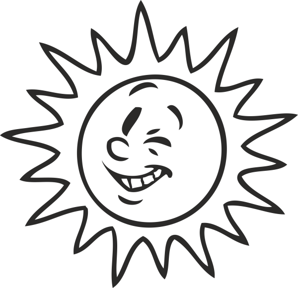 Солнышко черно белое