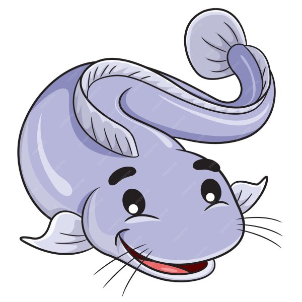 Рыба сом мультяшная