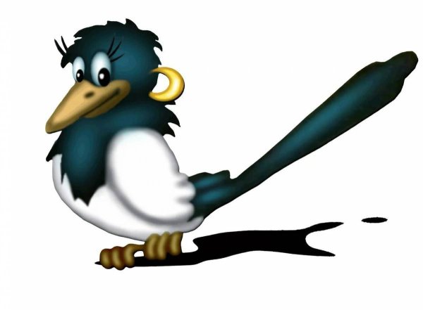 Сорока белобока мультяшная