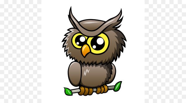 Сова для детей на прозрачном фоне