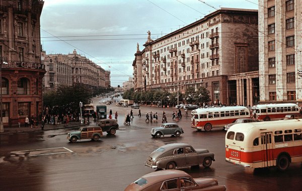 Москва СССР улица Горького 1950-е