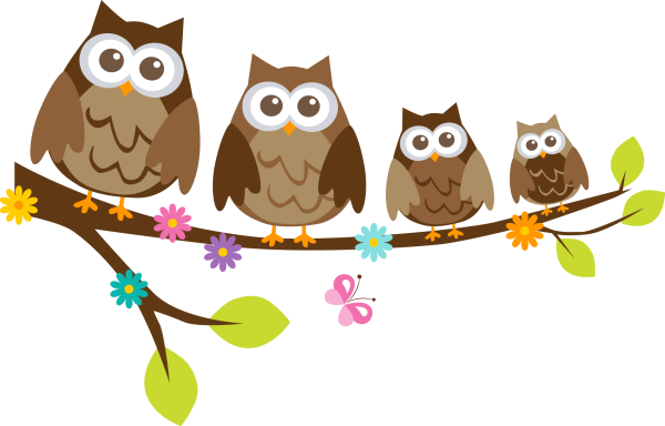 Совята на ветке вектор