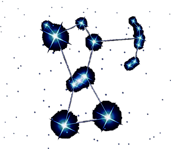 Созвездия на прозрачном фоне