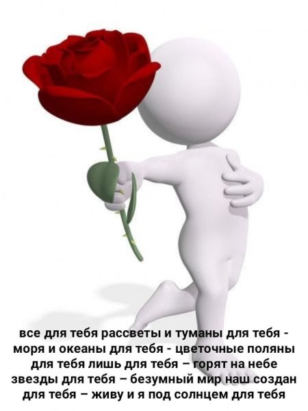 Человечек с цветочком