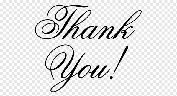 Надпись thank you на прозрачном фоне