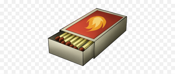 Спичечный коробок на прозрачном фоне