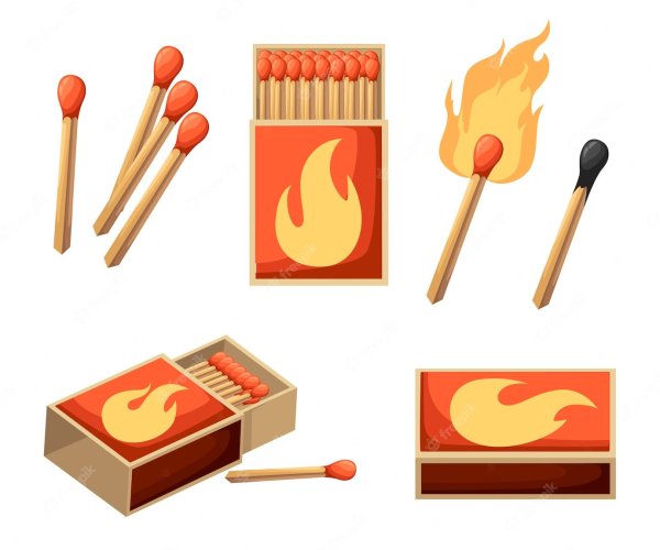 Спичка и спичечный коробок