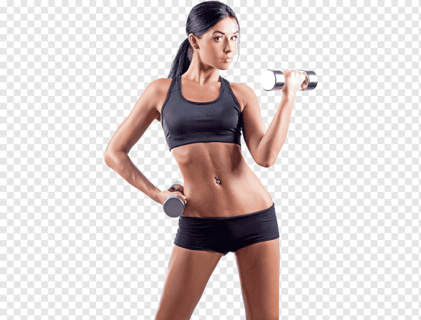 Фитнес девушка на прозрачном фоне