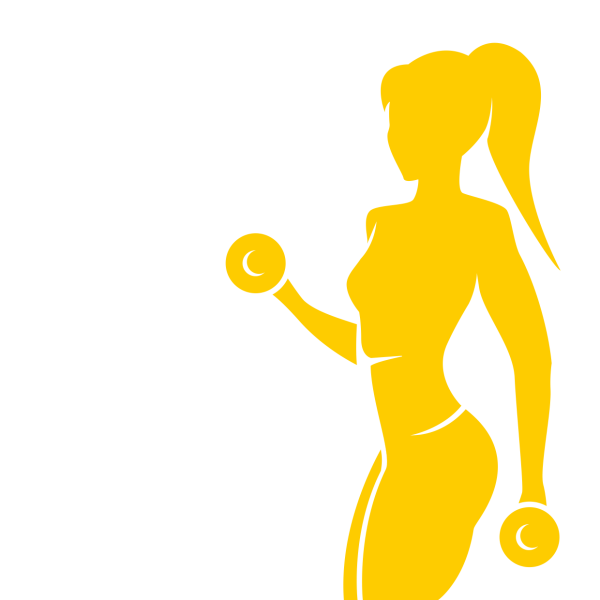 Силуэт фитнес девушки