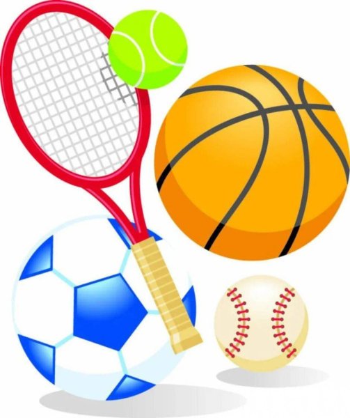 Спортивный инвентарь на прозрачном фоне