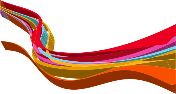 Разноцветные волнистые линии