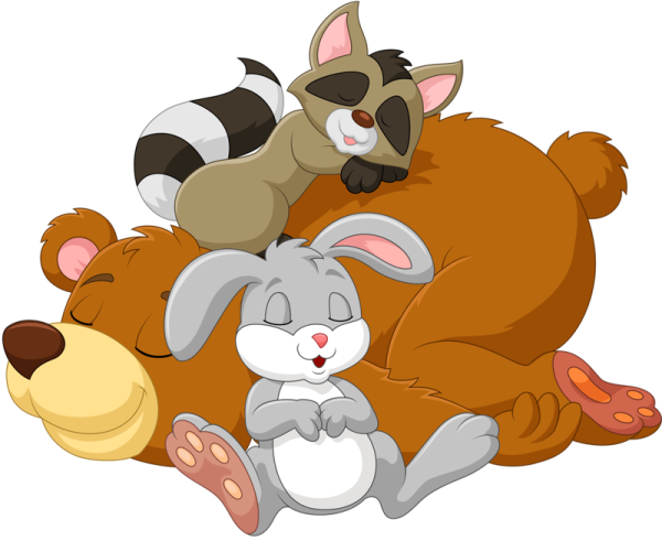 Спящие животные из мультфильмов