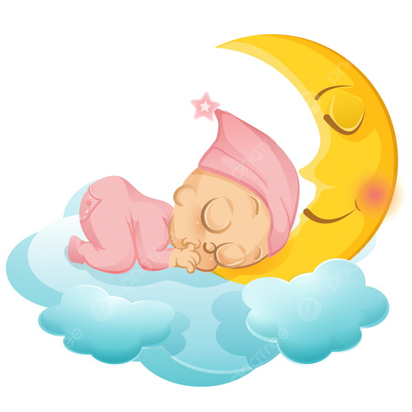 Мультяшный спящий малыш