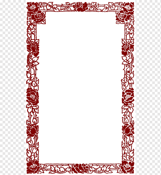 Рамка с красным орнаментом