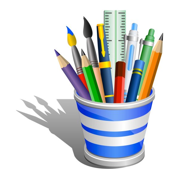 Карандашница на прозрачном фоне