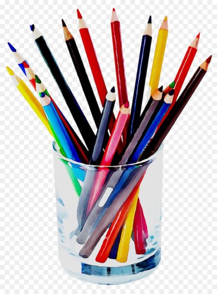 Цветные карандаши на белом фоне