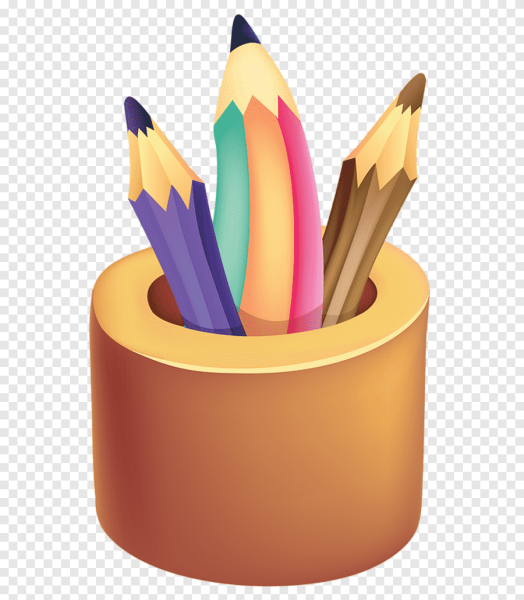 Подставка с карандашами на прозрачном фоне