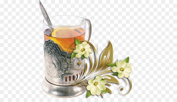 Чай в стаканчике на прозрачном фоне
