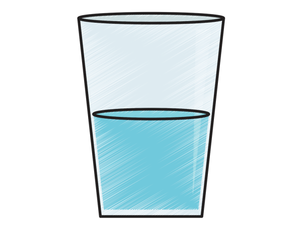 Стакан воды стикер