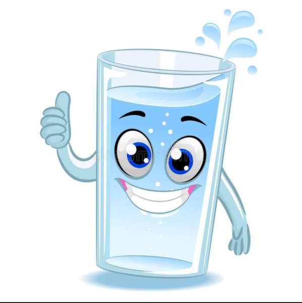 Стакан воды стикер