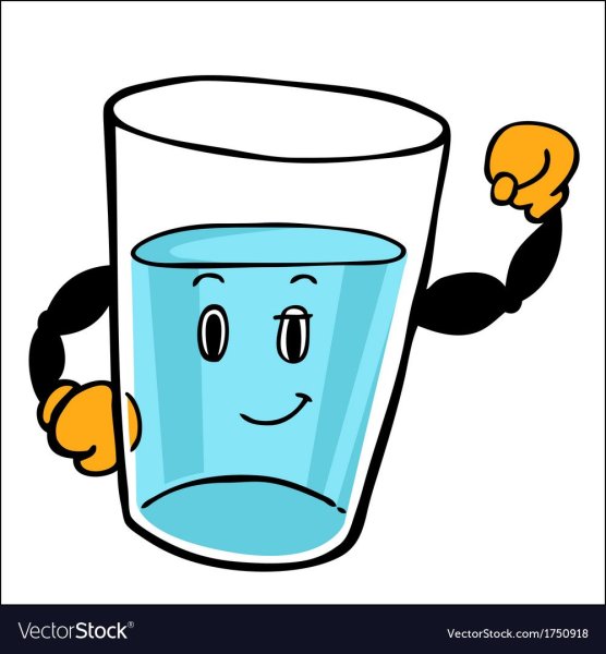 Стакан воды мультяшный