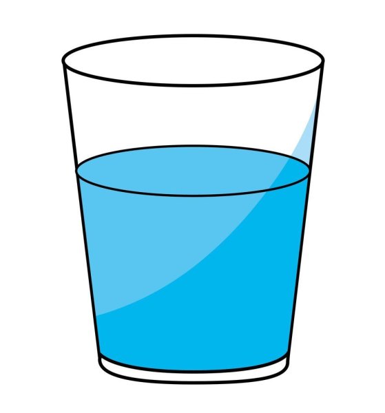 Векторный стакан воды