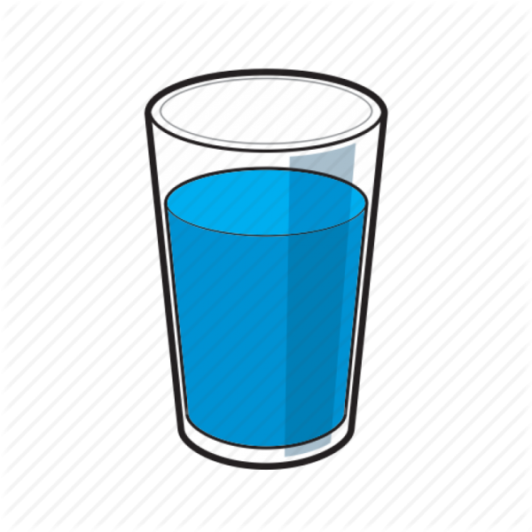 Стакан воды мультяшный