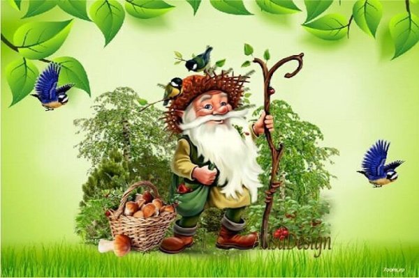 Старичок Лесовичок в лесу