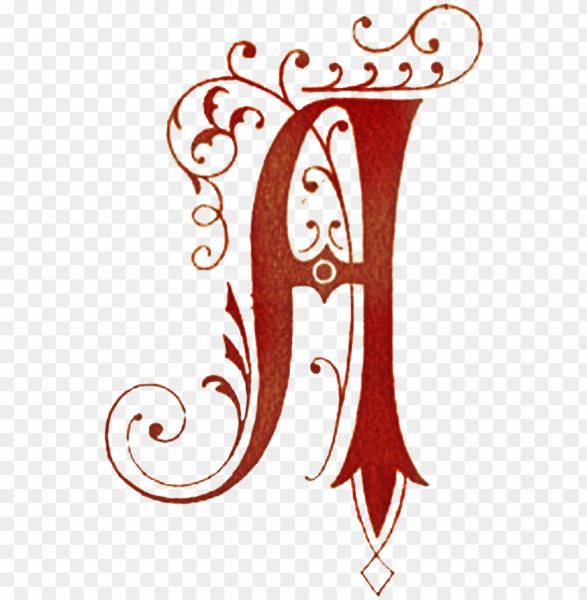 Буквица а красивая