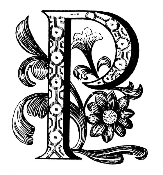 Книжная Графика буквица Инициал