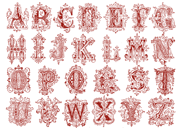 Древнерусский алфавит буквицы