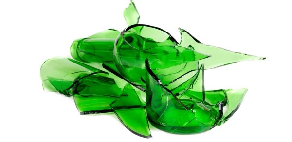 Битое стекло бутылочное