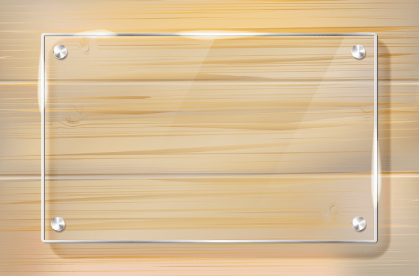 Стеклянная табличка пустая