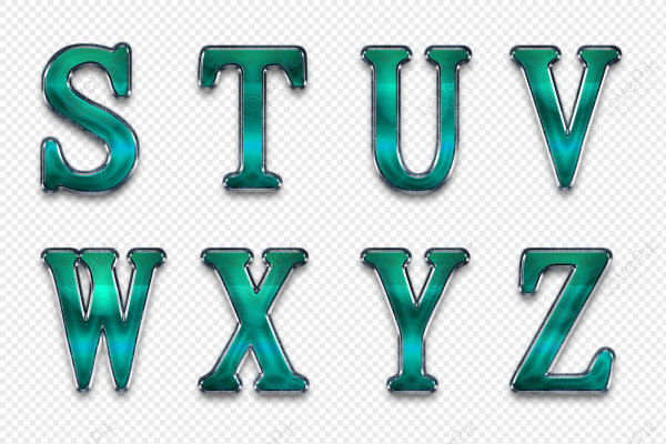 Прозрачное стеклянные буквы русские