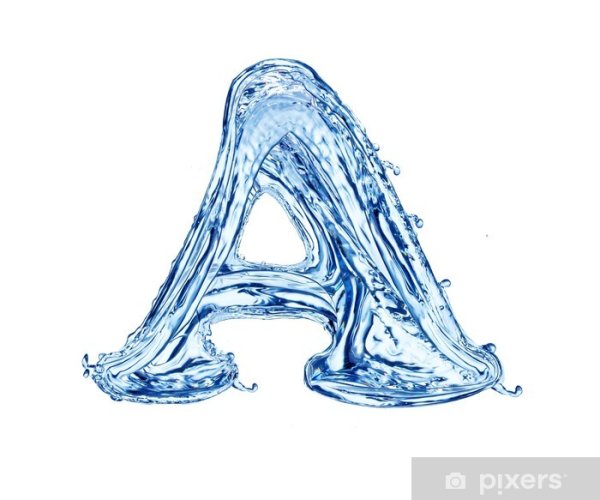 Русские буквы из воды