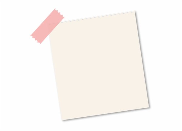 Лист для заметок на прозрачном фоне