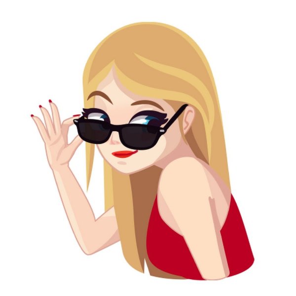 Смайлик блондинка