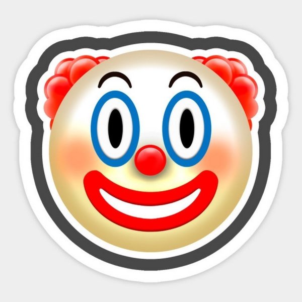 Клоун стикер