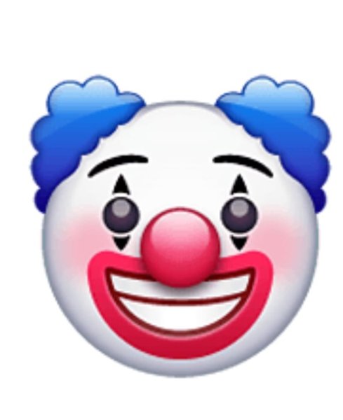 Смайлик клоуна в ватсапе