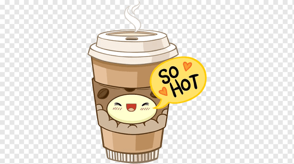 Стакан кофе стикер