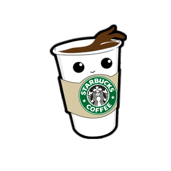 Стаканчик кофе Старбакс нарисованный
